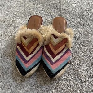 Universal Thread Multicolor Fur-Lined Mules